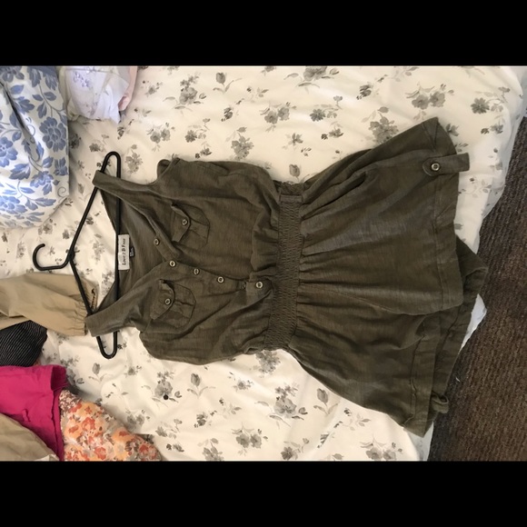 Army green romper - Picture 2 of 2